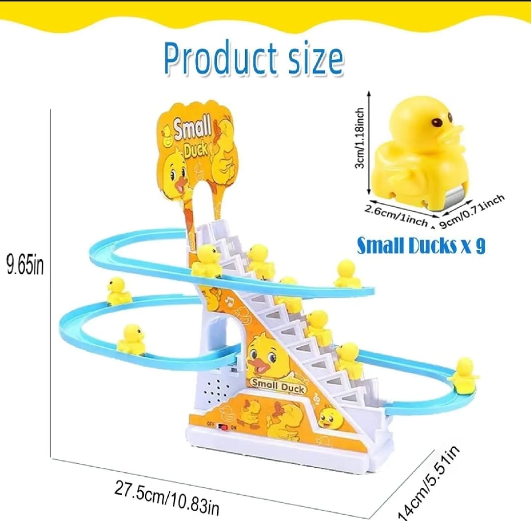 Duck Slide Toy Set, Funny Automatic Stair-Climbing