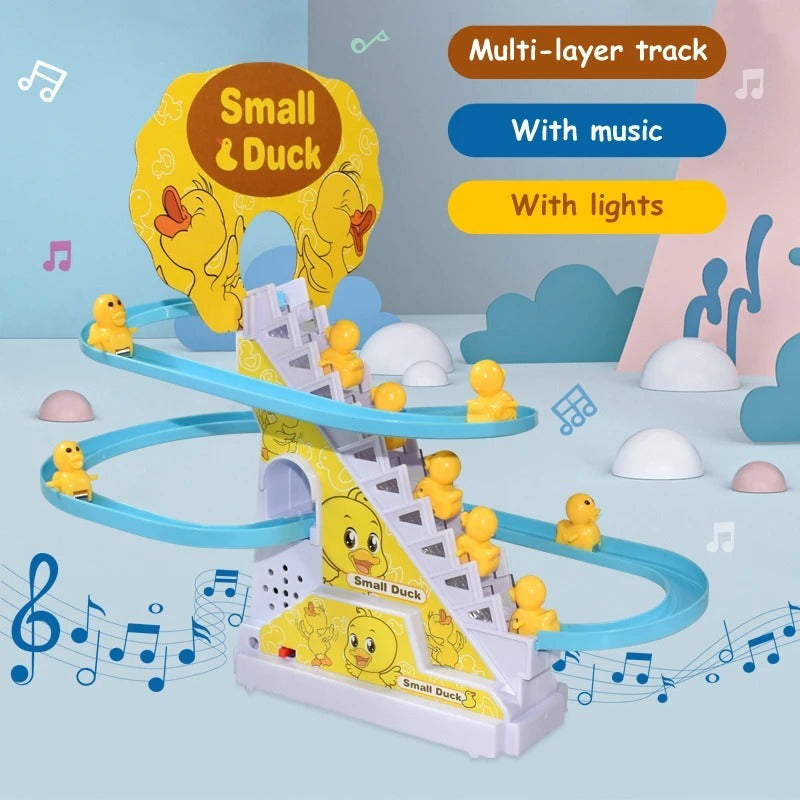 Duck Slide Toy Set, Funny Automatic Stair-Climbing