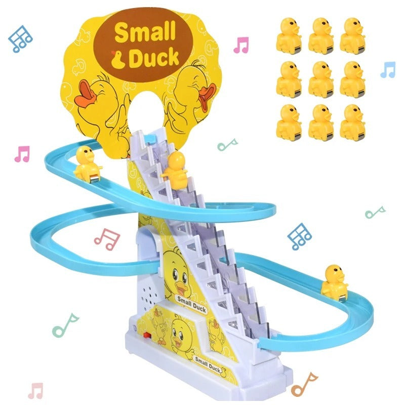 Duck Slide Toy Set, Funny Automatic Stair-Climbing