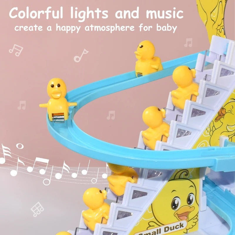 Duck Slide Toy Set, Funny Automatic Stair-Climbing